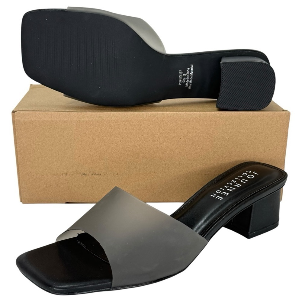 Journee Collection Jaydin Smoke Vinyl Womens Heels Size 9M - Picture 10 of 10